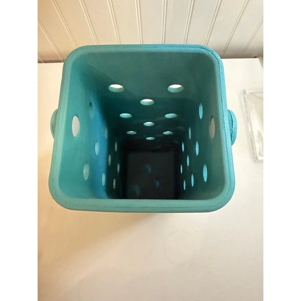 Bogg Storage Basket Small Wine Tote Case Blue Ventilated Handle Organizer